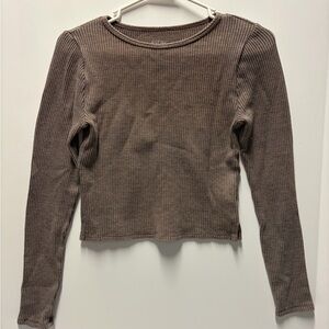 PacSun Brown Waffle Long Sleeve